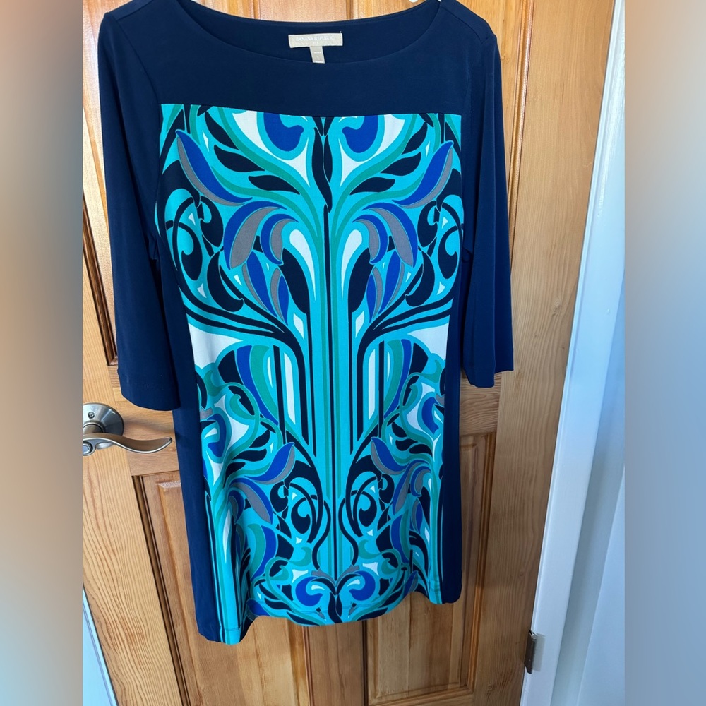 Banana Republic blue/pattern sheeth dress